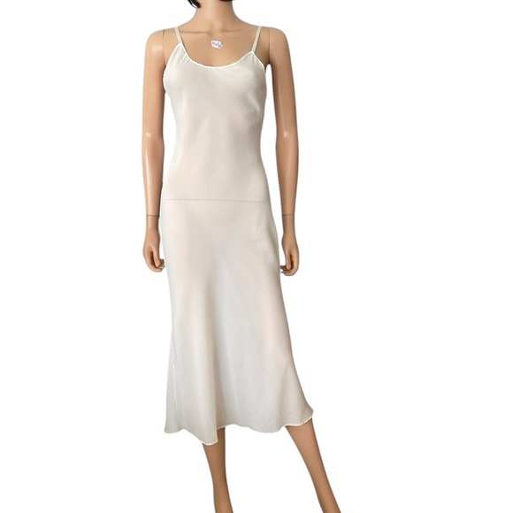 Vintage Lady Lynn 1940's Elegant Cream Midi Slip Dress -  www.greenwatershopping.com